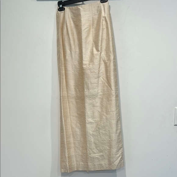 Vintage 95 Watters And Watters faux pearl off shoulder top & maxi skirt silk - Picture 6 of 9